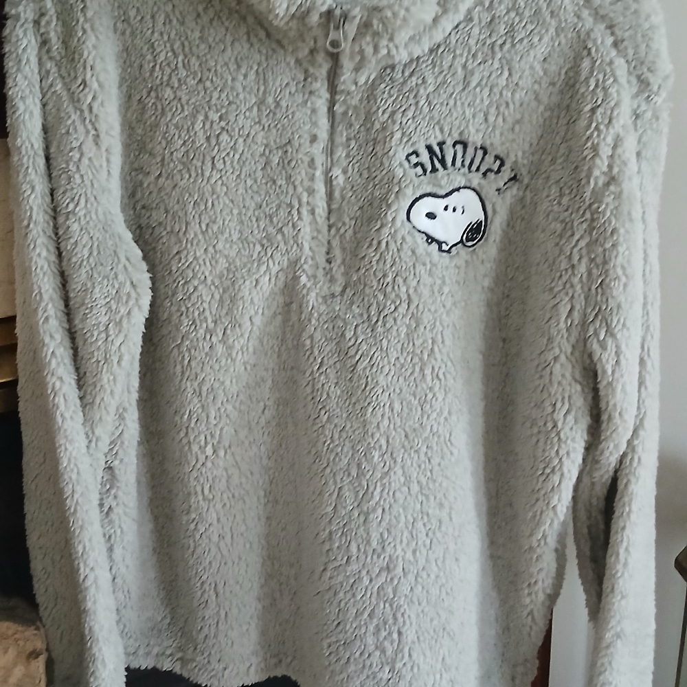 Peanuts Snoopy Gray Zip Fleece - Picture 7 of 7